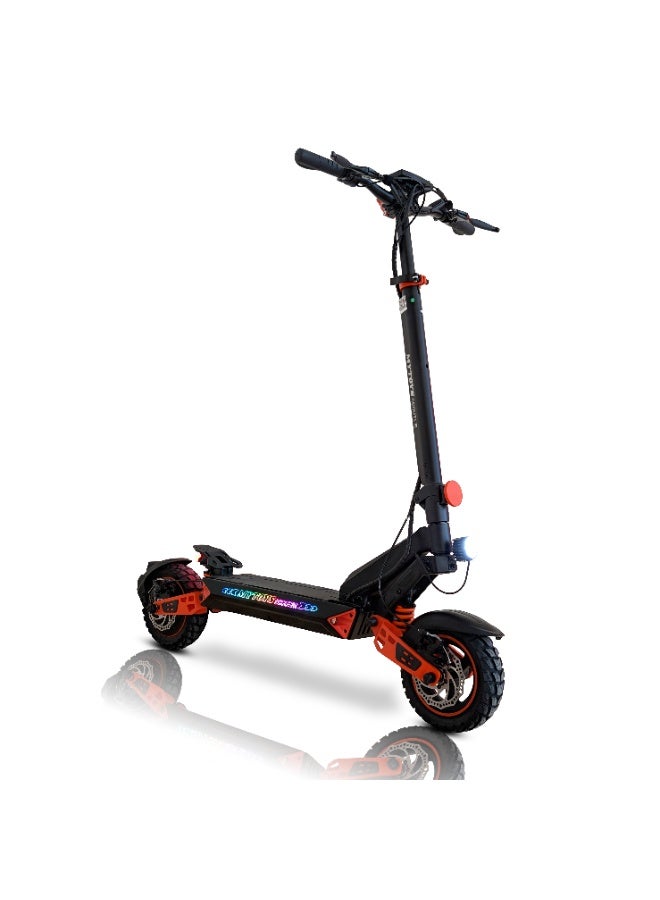 MYTOYS سكوتر كهربائي عالي السرعة للبالغين Mytoys MT615، محرك 1500 واط بسرعة تصل إلى 65 كم/س، 3 أوضاع للسرعة، تعليق مزدوج، أضواء LED، إطارات هوائية للطرق الوعرة، سكوتر كهربائي قابل للطي للتنقل اليومي - Image 3